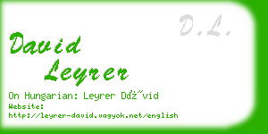 david leyrer business card